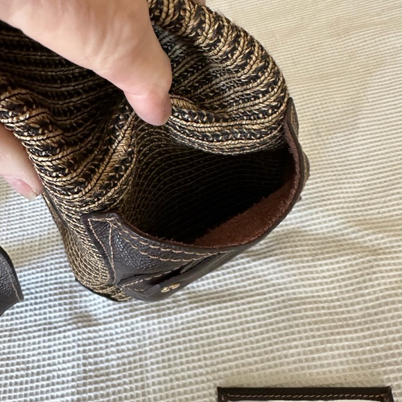 Eric Javits Squishee Isla Straw Shoulder Hand Bag & Mirror #116168 NWOT - Picture 8 of 16